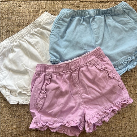 Crewcuts girls sz 8 Ruffle Shorts lot of 3 Blue, lavender, White - Picture 1 of 7
